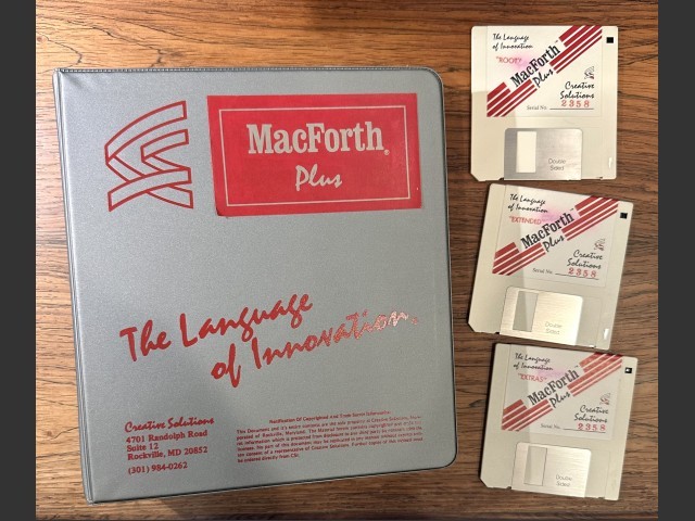 MacForth Plus on 3 disks